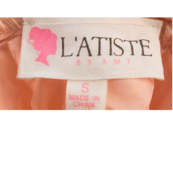 L'Atiste Halter Neck Lace-Up Back Flare Dress NWOT - Picture 5 of 5